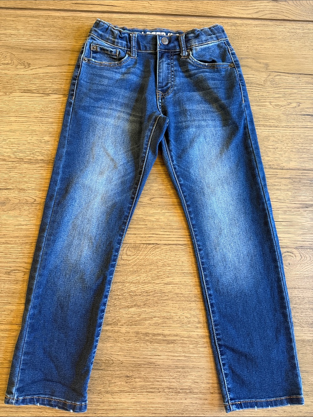 Kids Dark Blue Stretch Denim Jeans